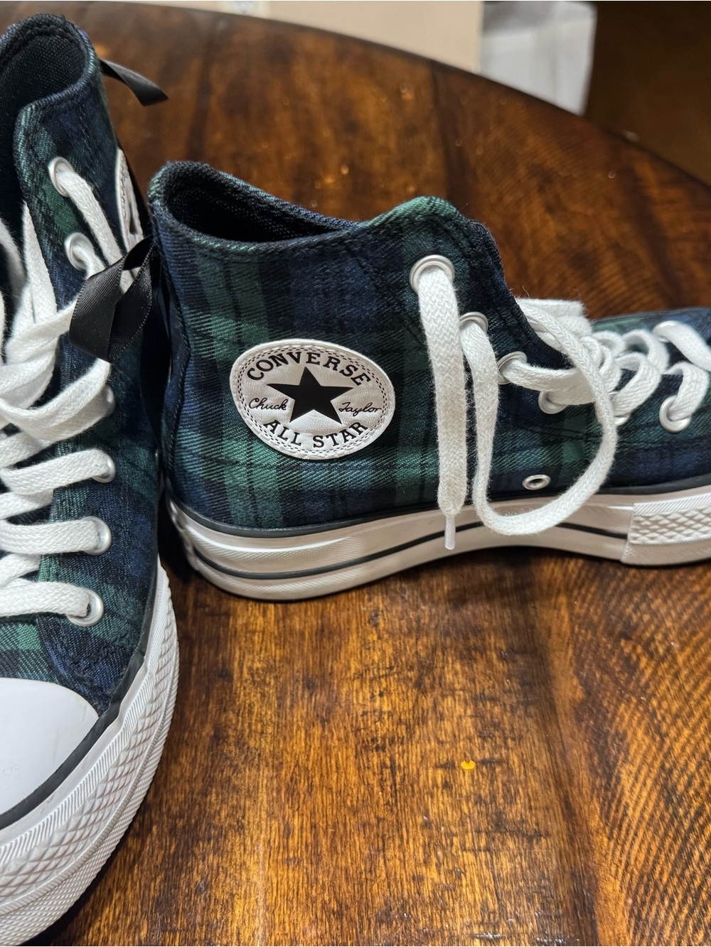 Converse Women’s Chuck Taylor All Star High Top - Green Plaid